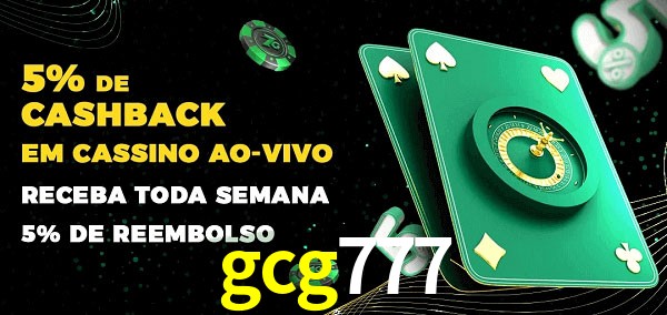 Promoções do cassino ao Vivo gcg777